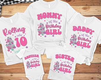 Roller Skate Birthday Shirt, Custom Rolling Into Birthday T-Shirt, Skating Birthday Shirt, Roller Skate Party, Roller Skating Birthday