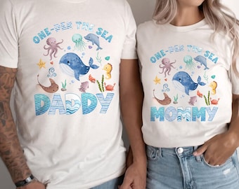Oneder the Sea Birthday Shirt, Under The Sea Birthday, Whale Birthday Shirt, Ocean Animals Birthday, Sea Animals, Boy 1st Birthday Outfit