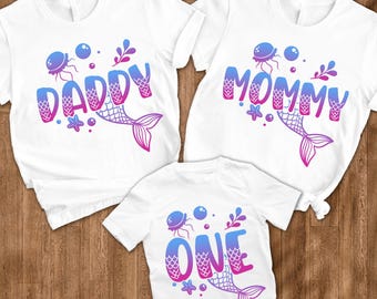 Mermaid Birthday Shirt, Mermaid Shirt, Matching Family Birthday Shirts, Birthday Girl Matching Shirts, Under The Sea Shirts, Party T-Shirt
