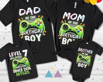 Gamer Birthday Boy Shirt,Family Birthday Shirt,Level Up Gamer,Gamer Family Shirts,Birthday Shirts for Boy,Gift For Birthday,Birthday T-shirt