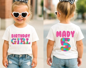 Building block birthday shirt, builder birthday shirt, building block theme, custom block shirt, girl birthday shirt, block theme birthday