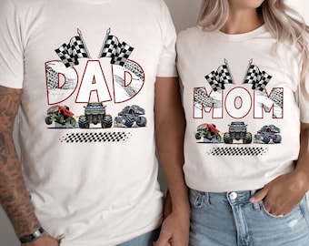 Monster Truck Mama Mini Shirt Pit Crew Shirt Monster Truck Shirt Boy Birthday Party Shirt New Mom Boy Baby Shower Gift Monster Truck Dad Tee