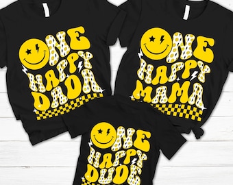 One Happy Dude Birthday Shirts, 1st Birthday Shirt, Matching Family Birthday Shirts, Happy Face Matching Birthday Outfit, Birthday Gift