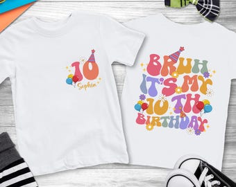 Custom Bruh It's My Birthday Shirt, Boys birthday shirt, birthday boy shirt, kids shirt, toddler birthday, birthday boy, boy birthday party