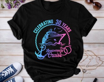 Custom Years Anniversary Cruise Shirt, Cruise Couples Tees, Wedding Anniversary Vacation Shirt, Anniversary Gift,Cruise Birthday Party Shirt