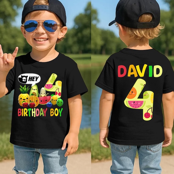 Fruit Birthday One Shirt | Boy Birthday Shirt | Family shirts | Birthday Shirts | Kids Birthday Shirt | Custom Name Number | Dancing fruit