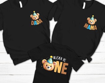 Beary First Birthday Shirt, Bear 1st Birthday Shirt, Any Age Teddy Bear Birthday Outfit, Matching Family Shirts, Mommy and Me Shirts