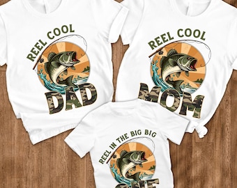 Fishing Birthday Shirt, Reeling in the Big One Baby Tee, Rustic Bass Fishing,1st Birthday Fishing Shirt,Matching Family,Mommy And Me Outfits