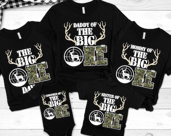 The Big One Family Birthday Shirt, Hunting Birthday Shirts, Matching Family Birthday Shirts, Deer Hunting Birthday Shirt