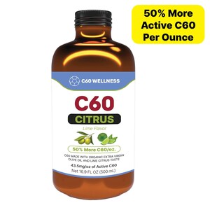 C60 Organic Olive Oil Lime Flavor - 99.95% Ultra Pure carbon C60