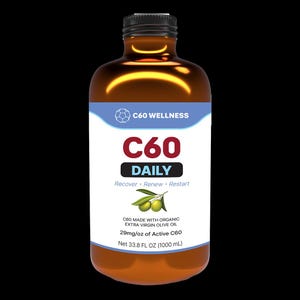C60 Organic Olive Oil with  99.95% Ultra Pure carbon C60 29mg per Oz