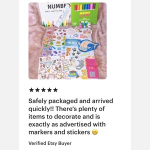 Kids Coloring Book Gift Set | Animals & Affirmations | Scented Markers + Stickers | Positive Affirmation Coloring Book | Screen-Free Gift image 10