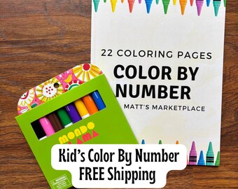 Color-by-Number Book: Kids' Creative Art Activity, Screen-Free Fun