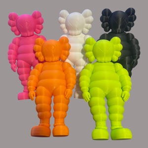 KAWS Chum &quot;What Party&quot; Collection Figures  - KAWS Inspired - Modern Home Decor - Pop Art Figure - Conversation Piece - Collectible