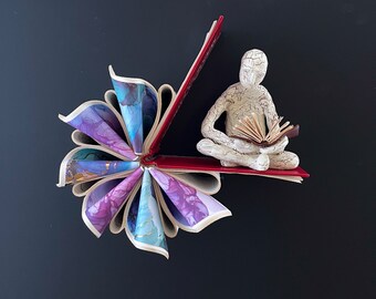 Lost In A Book (Original Book Art Sculpture)
