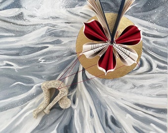 Save Me From My Mind (Original Book Art Sculpture)