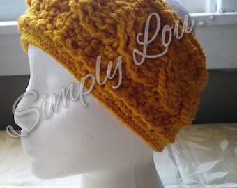 Crochet Cable Ear Warmer - MADE TO ORDER