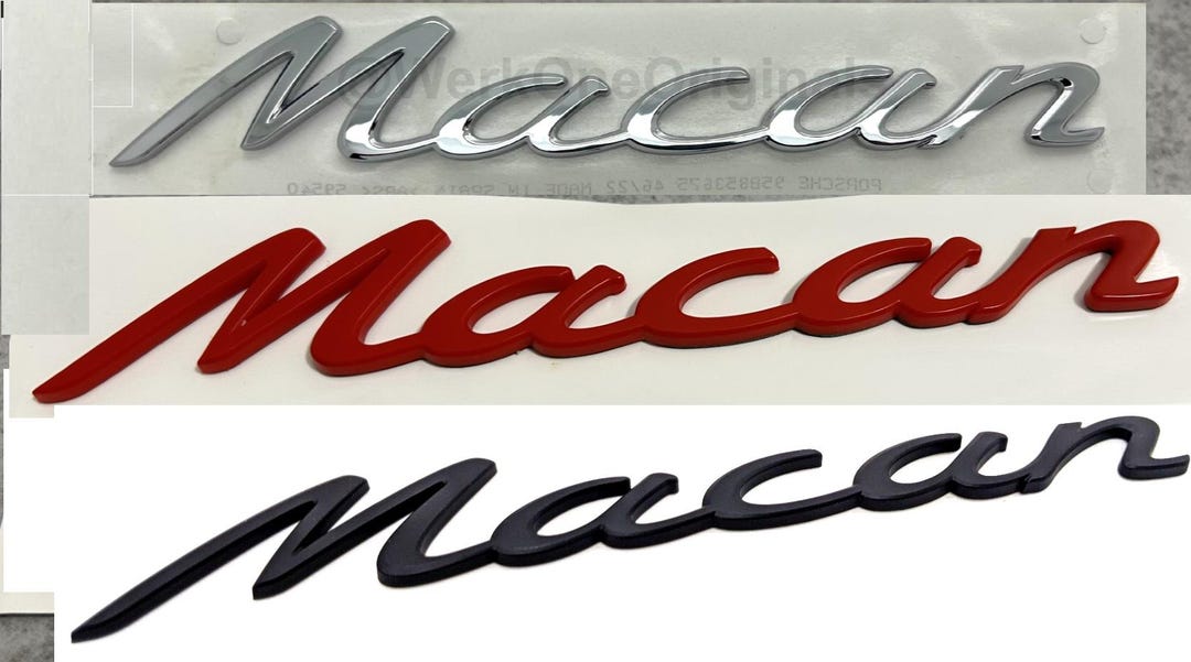 Macan Lettering Rear Tailgate Script Emblem Badge FOR PORSCHE - Etsy UK
