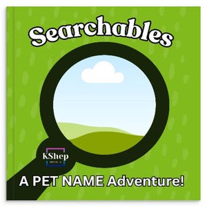 Libro fotografico personalizzato Dog Adventure 11" x 11" + versione digitale – Collezione di elementi ricercabili personalizzati per bambini e amanti dei cani