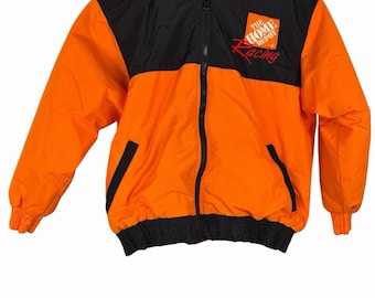 Vintage NASCAR Tony Stewart Home Depot #20 Bomber Jacket Kids Orange Black M