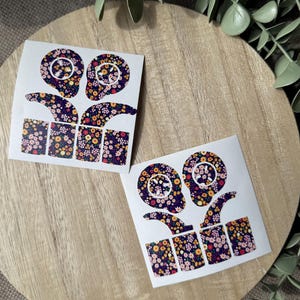 Purple Bed of Flowers Cochlear Implant Skins for N7, N8, Kanso2, Rondo 3, Baha 6 Max, Sonnet 1&2, Ponto5 Mini,Bimodal Options, Kanso3