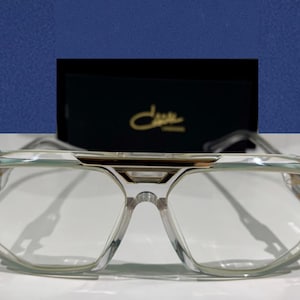 Cazal Transparent Gold Eyeglasses For Her Him, Clear Lens Vintage Cazal Eyewear, Independence Day Gift, Fathers Day Gift, Birthday Gift, NOS