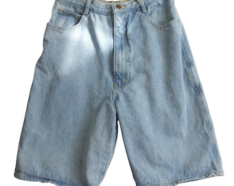 Shorts vaqueros vintage de los 90 de Oscar de la Renta para mujer, talla 14, de talle alto, estilo bermuda mom jeans.