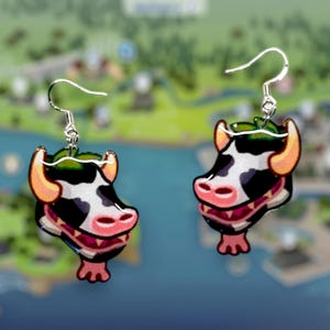 Cowplant Resin Statement Earrings