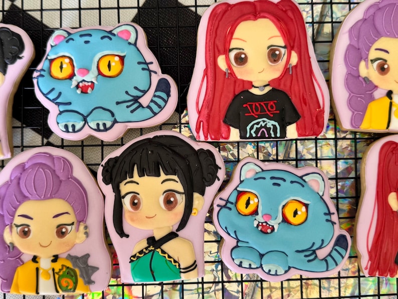 Kpop Demon Hunters Cookies Kpop Hunters Cookies Decorated (1 Dozen ...