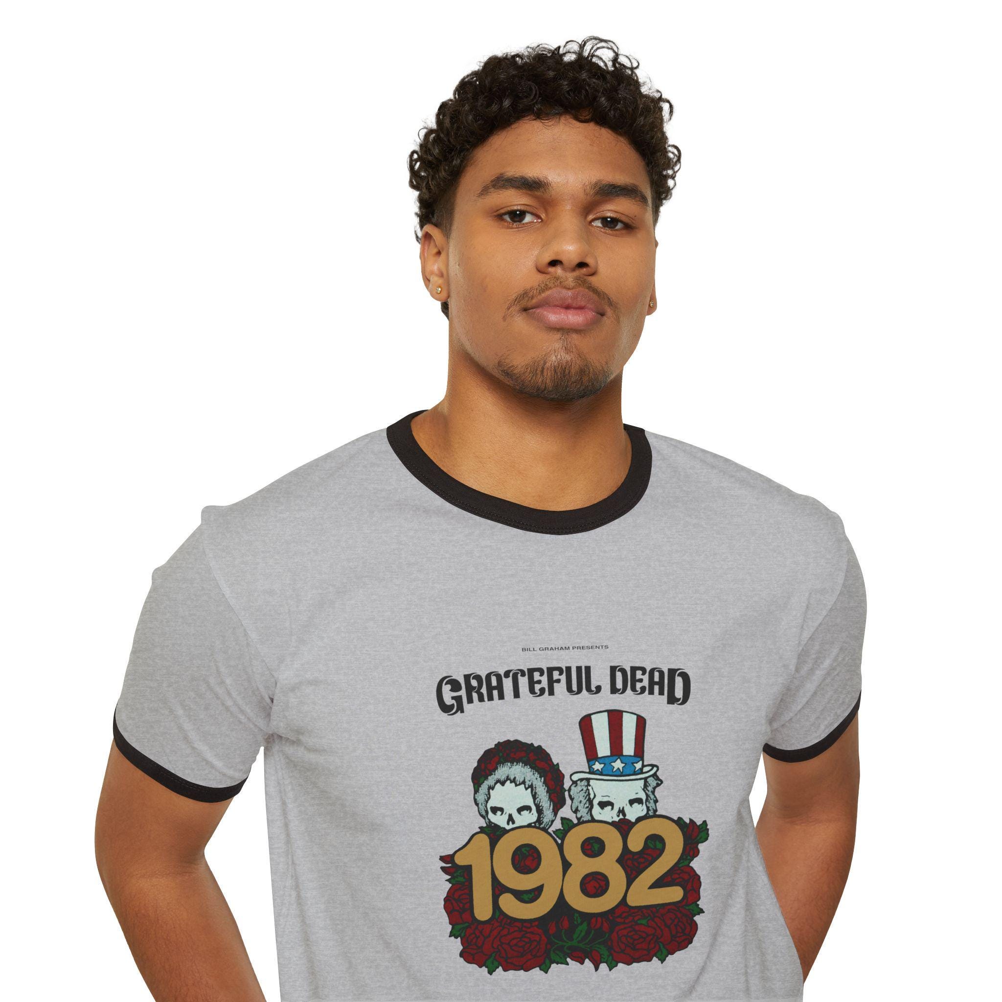 Grateful Dead Vintage 1982 Spring Tour Replica Cotton Ringer T
