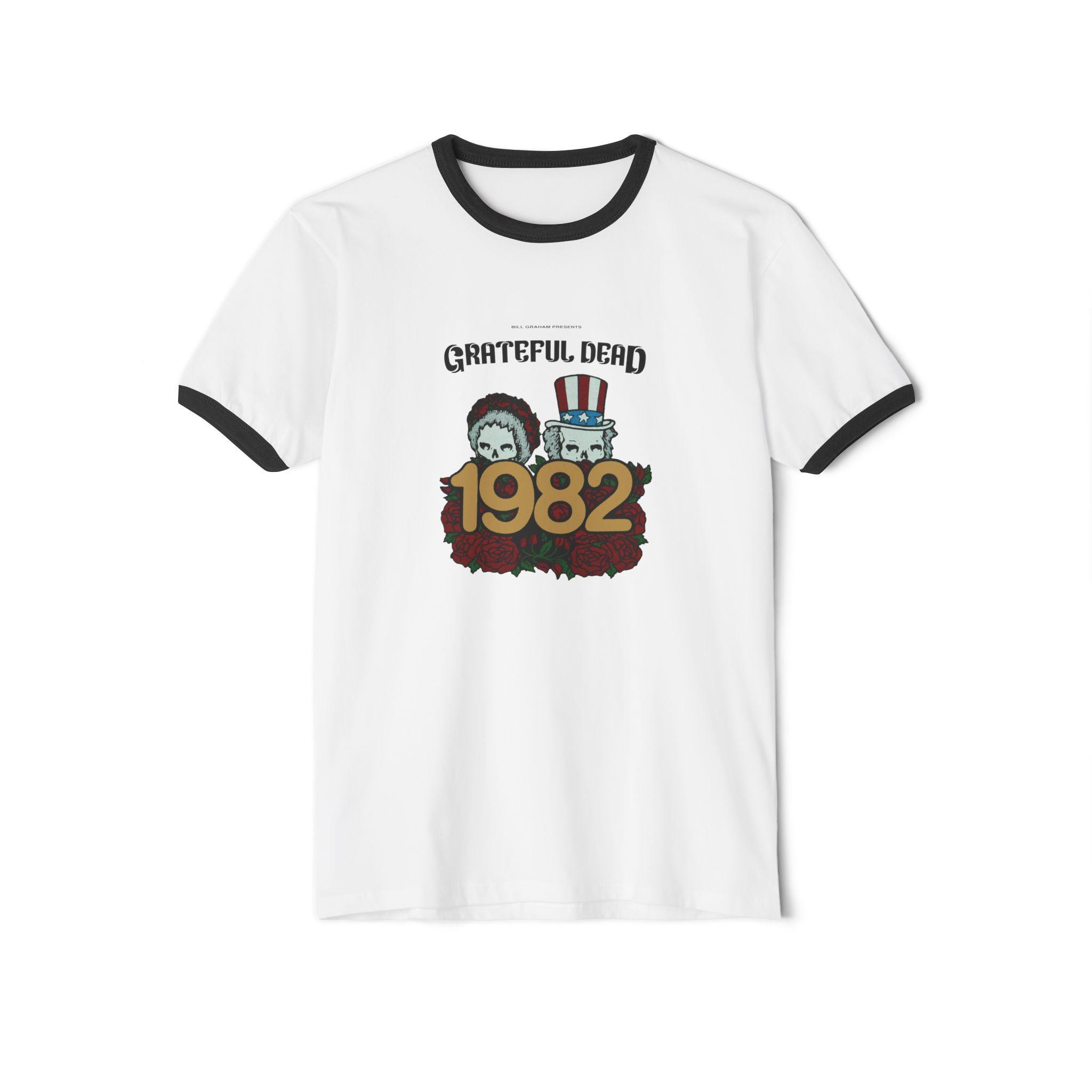 Grateful Dead Vintage 1982 Spring Tour Replica Cotton Ringer T