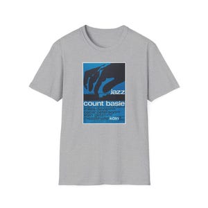 Jazz Legends Concert Poster Unisex T-Shirt, Music Band Tee, Vintage Style Shirt, Gift for Jazz Fans, Count Basie, Miles Davis Stan Getz