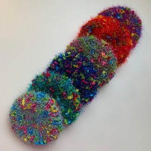 Plush Crochet Scrubbers – Durable, Colorful, and Gentle on Your Dishes