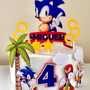 Sonic Cake topper inspired theme cake topper -Sonic Party Decor