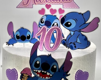 Stitch inspired theme cake topper - Stitch Party Decor