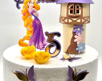 Tangled inspired theme cake topper - Rapunzel Party Decor