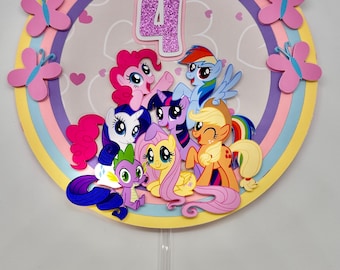 Pony inspired theme cake topper - Poney Party Decor