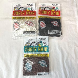 Vintage Doll Hair: One & Only Creations Curly Bundles - White, Black, Brown
