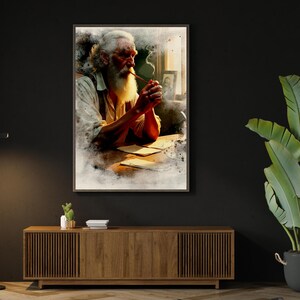 Peinture à l'huile sur toile - Portrait personnalisé - Cadeau unique pour la décoration intérieure