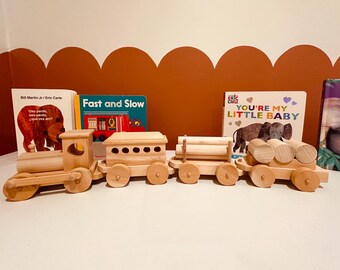 Wooden Train Toy, Montessori Inpired Toy, Toddler Toys
