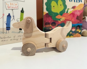 Wooden Dog Toy, Montessori Inspired Toy