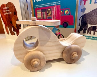 Wooden Helicopter Toy, Montessori Inpired Toy