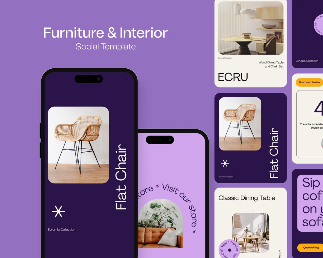 Interior Design Social Media Templates: Home Decor Instagram Posts ...