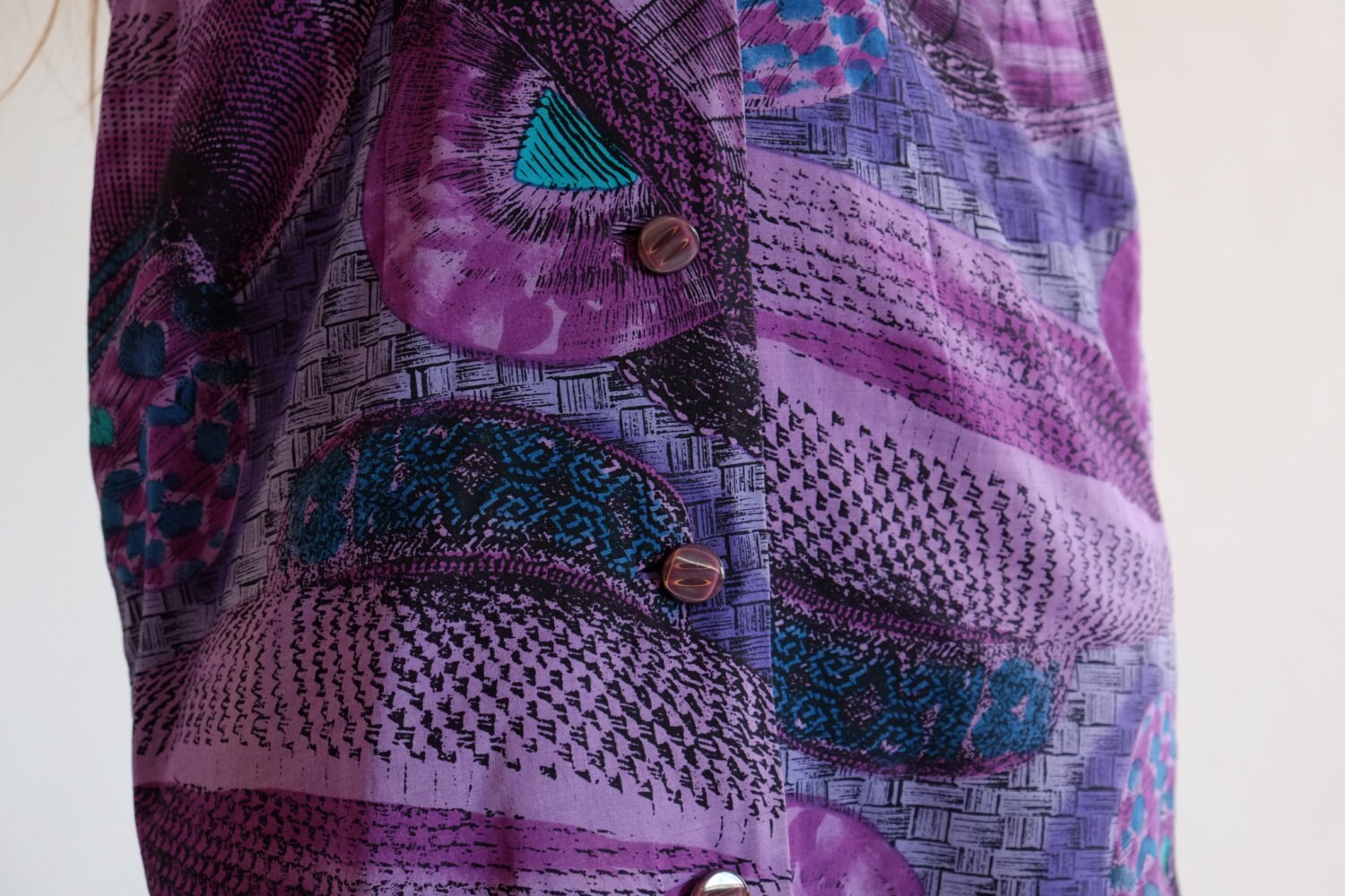 Tabasco purple coat dress vintage medium large | Etsy