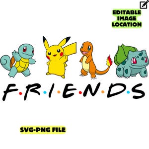 Friends character Svg, Friends Png, FriendsSvg | Transparent Background Sublimation Cricut & Silhouette animals Clipart,