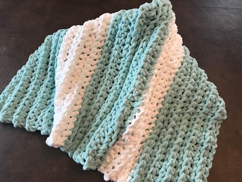 Chunky chenille baby blanket yarn crochet Stroller Car Seat Etsy