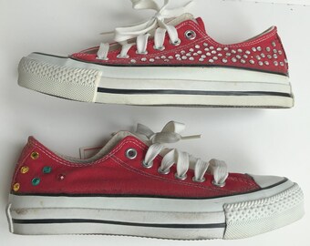 red glitter converse uk