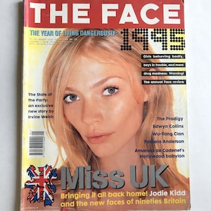 The Face Magazine January 1996 vol 2 no 88 Jodie Kidd Nineties Britain The Prodigy Pamela Anderson Irvine Welsh