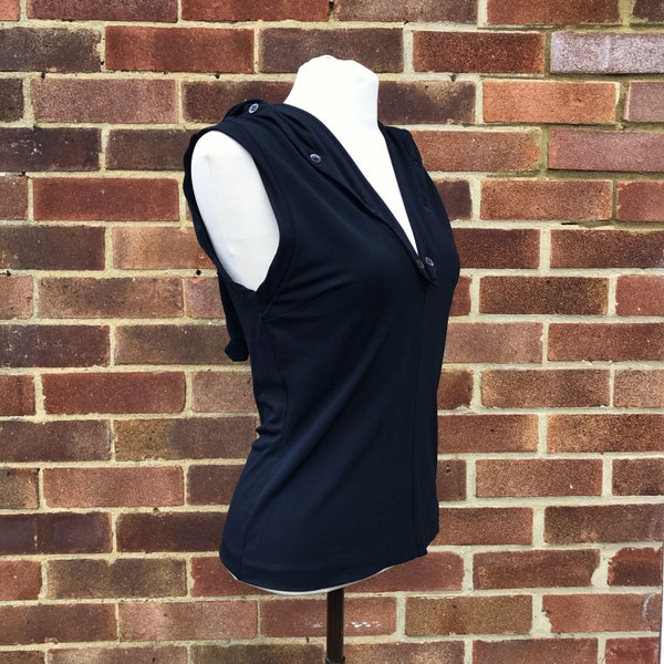 Navy Blue Vest Etsy