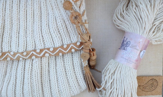 Beige Yarn for Knitting Crochet Yarn, 100grs, PT 6, ES 5, Crochet Yarn  Mercerized 1730 